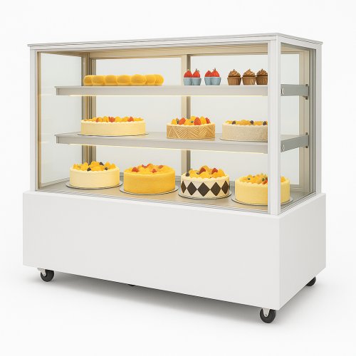 ВІТРИНА КОНДИТЕРСЬКА ХОЛОДИЛЬНА HURAKAN HKN-LPD210S WHITE (1,2 м, квадратна) купить онлайн №1