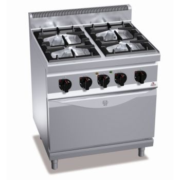 Плита газовая 4х конфорочная G7F4+FE1-Bertos 