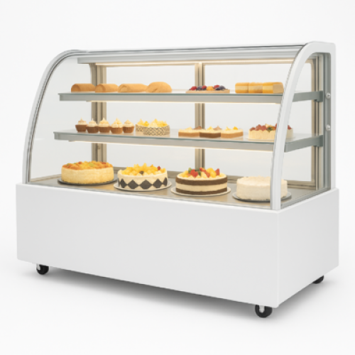 ВІТРИНА КОНДИТЕРСЬКА ХОЛОДИЛЬНА HURAKAN HKN-LPD210 WHITE (1,2 м, кругла) купить онлайн №1