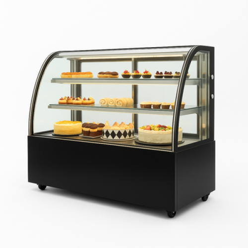 ВІТРИНА КОНДИТЕРСЬКА ХОЛОДИЛЬНА HURAKAN HKN-LPD210 BLACK (1,2 м, кругла) купить онлайн №1