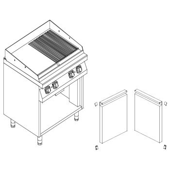 Поверхня жарова ел. Kogast EZT87PKR + 2KVT400