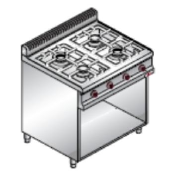 Плита газова Bertos G7F4M+2P400