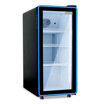 Шафа холодильна для напоїв GoodFood BC170NBW2LEDBLUE чорна-біла