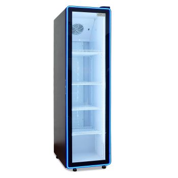 Шафа холодильна для напоїв GoodFood BC310NBW2LEDBLUE чорна-біла